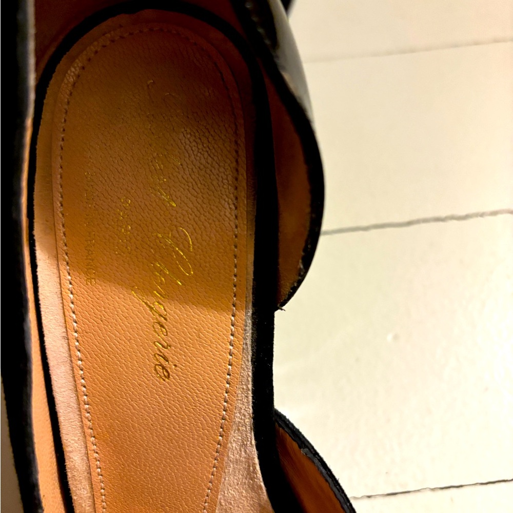 Robert Clergerie suede and patent leather flats size 40